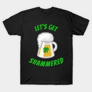 Funny Saint Patricks Day Shamrock and Beer Drinking tshirt T-Shirt